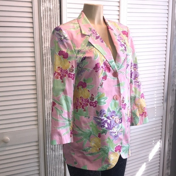 Pink Floral (Les Boutiques) Blazer - Picture 4 of 11